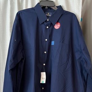 Stafford Men's Classic Dark Blue Dress Shirt